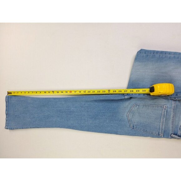 Frame Size 27X27 Womens Le Crop Mini Boot Blue Denim 5 Pocket Jeans USA Made - Picture 2 of 13